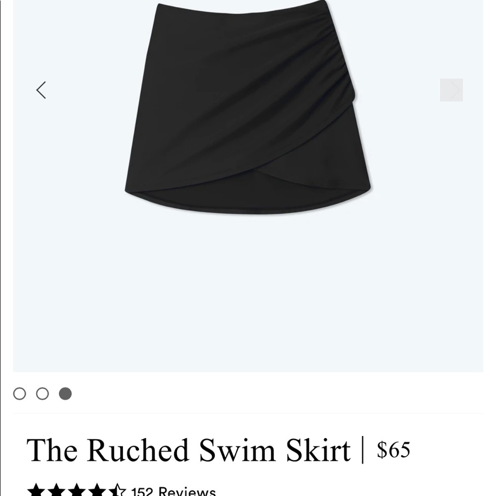 Ruched Swim Skirt NWOT